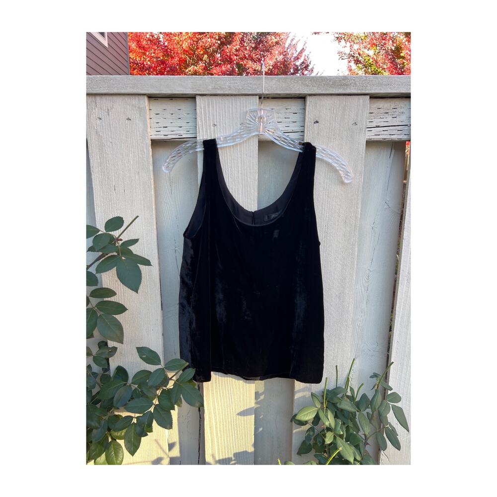 NEW J.CREW Black Velvet Tank Style #J4925 Size 0